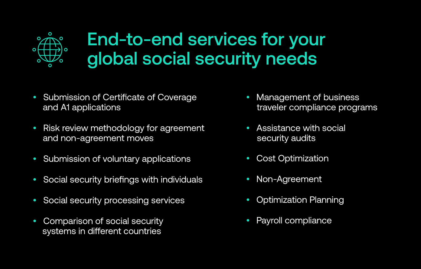list of end to end services